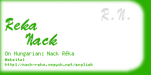 reka nack business card